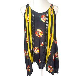 Johnny Was Emily Floral Tank Trapeze Silk Blouse Size Small Ladies Tunic